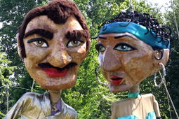 Giant Puppets in Kids' Area - ©Glyn Phillips